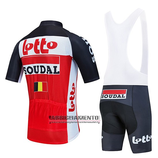 Abbigliamento Lotto Soudal 2020 Manica Corta e Pantaloncino Con Bretelle Nero Rosso Bianco - Clicca l'immagine per chiudere